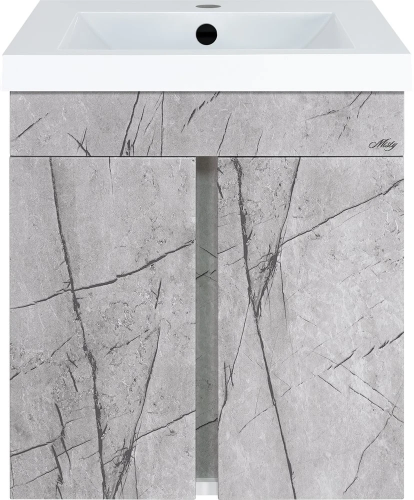 картинка Тумба с раковиной Misty Торос 50, серый мрамор (П-Тор0050-011+4627173210294) от магазина Сантехстрой