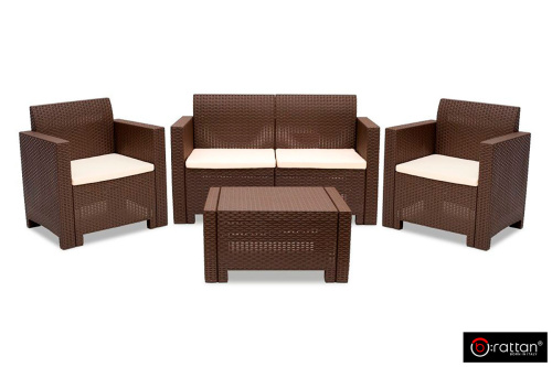 картинка Bica, Италия Комплект мебели NEBRASKA 2 Set (диван, 2 кресла и стол), венге от магазина Сантехстрой