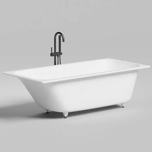 картинка Salini ORLANDA KIT Встраиваемая ванна 1700х800х600мм, &quot;Up&Down&quot;, сифон,  щелевой слив-перелив, мат-л: S-Sense, глянцевый, белый. Фурнитура: белая. от магазина Сантехстрой