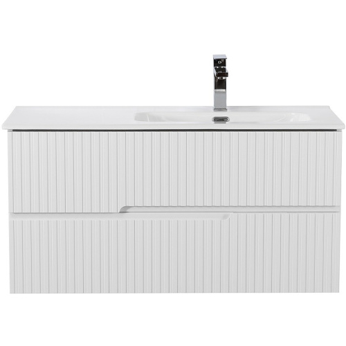 картинка Тумба под раковину Cezares Duet-N 100 R DUET-N-1000-2C-SO-BL-R подвесная Bianco Lucido от магазина Сантехстрой