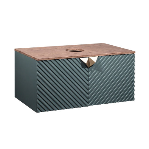 картинка Тумба RUNO Андорра 85 графит дуб коньячный подвесная под накладной умывальник (00-00002016) от магазина Сантехстрой