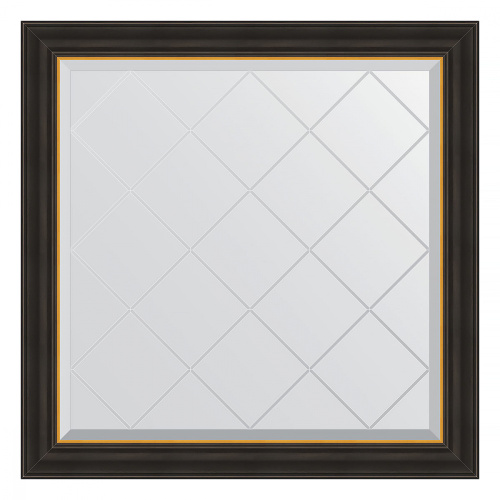 картинка Зеркало Evoform Exclusive-G BY 4536 84x84 черное дерево с золотом от магазина Сантехстрой