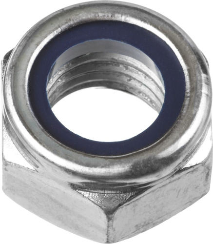 картинка Гайка DIN 985 с нейлоновым кольцом, M20, 5 кг, кл. пр. 6, оцинкованная, ЗУБР от магазина Сантехстрой