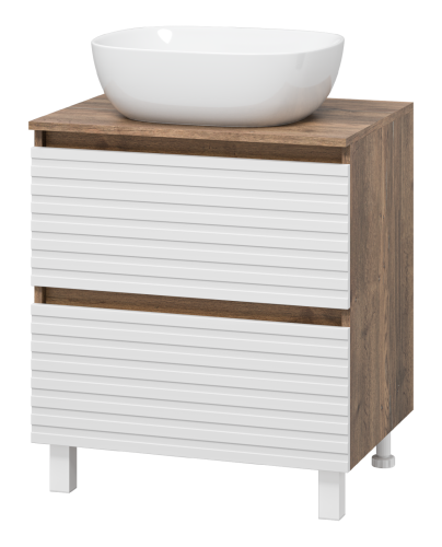 картинка Тумба с раковиной Dakota 60 (белая) + раковина Melana MLN-A419 50 от магазина Сантехстрой