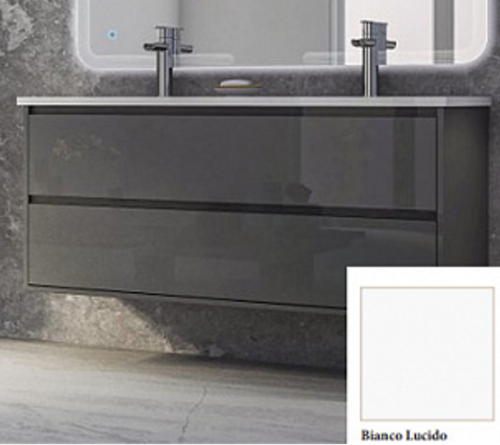 картинка Тумба под раковину Cezares Glass 41809 120x46 белая от магазина Сантехстрой