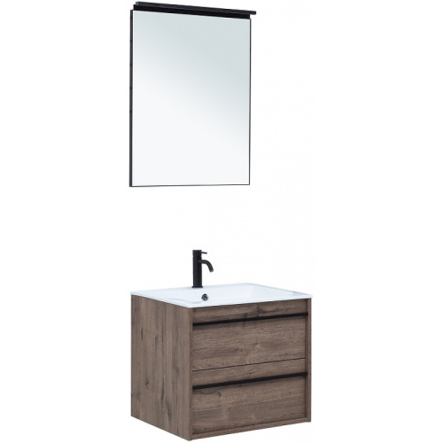 картинка Комплект мебели Aquanet Lino 60 273239 дуб веллингтон (зеркало белый матовый) от магазина Сантехстрой