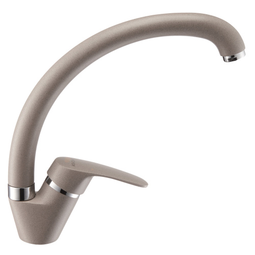 картинка смеситель для кухни aquaton нимо серый шелк (1ax002fcxx250)