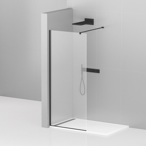 картинка Душевая перегородка CEZARES LIBERTA-L-1-140-120-C-NERO от магазина Сантехстрой