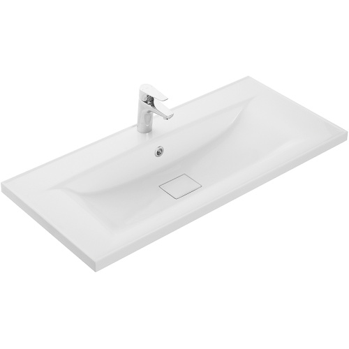 картинка Раковина мебельная Aquaton Айрис 100 1000х452х152 литьевой мрамор, белый (1A73273KAG010) от магазина Сантехстрой