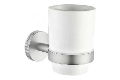 картинка Стакан ALLEN BRAU PRIORITY, керамика/латунь, белый/браш.золото 6.31002-GB 00330544 от магазина Сантехстрой