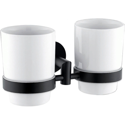 картинка Стакан для зубных щеток Allen Brau Priority 6.31003-31 Белый Черный матовый от магазина Сантехстрой