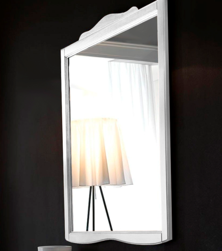 картинка KERASAN Retro Зеркало в деревянной раме 92xh116, цвет белый матовый от магазина Сантехстрой