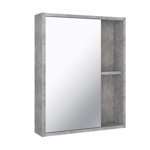 картинка Зеркальный шкаф Runo серый бетон Эко 52 (00-00001184) от магазина Сантехстрой