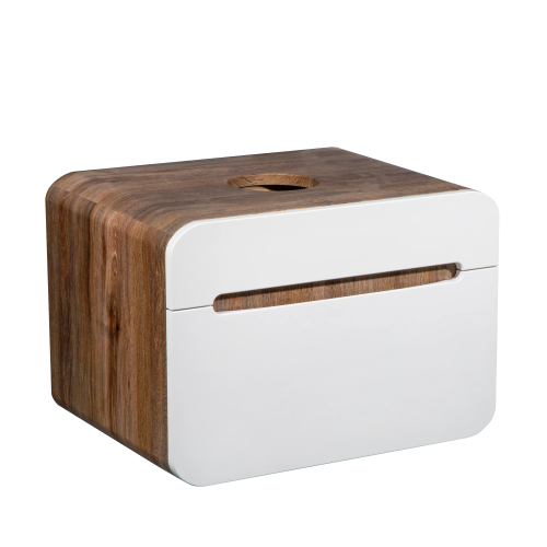 картинка Тумба RUNO Ницца 60 темное дерево белая подвесная под накладной умывальник (00-00002124) от магазина Сантехстрой