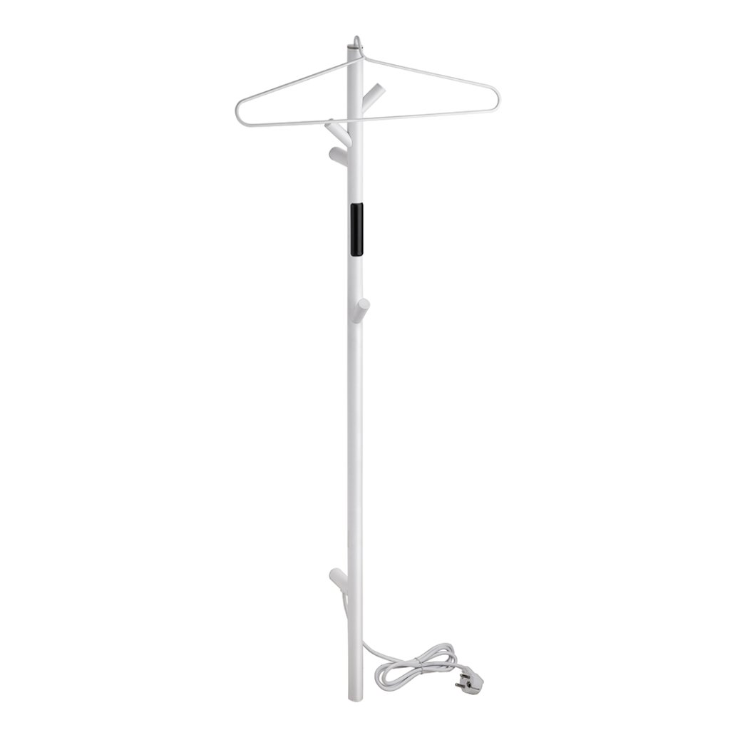 картинка Электрический полотенцесушитель стойка мини, 30W, нержавеющая сталь, белый от магазина Сантехстрой