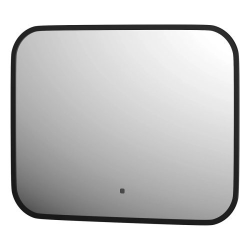 картинка Зеркало Defesto AURA DF 2961RH 50х40 см, с LED-подсветкой, инфракрасный выключатель, нейтральный белый свет, рама черная от магазина Сантехстрой