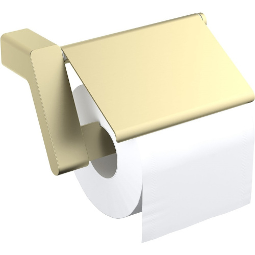 картинка Держатель туалетной бумаги Timo Torne 43042/17 с крышкой Золото матовое от магазина Сантехстрой