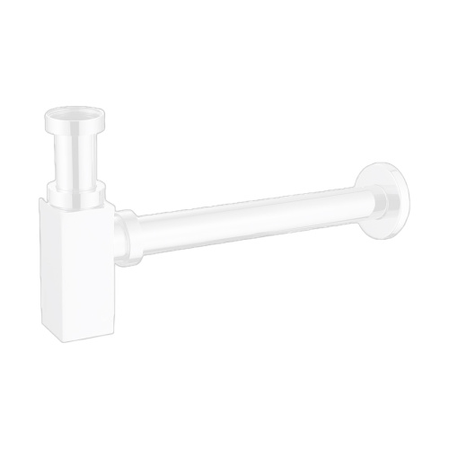 картинка Сифон для раковины AZARIO G 1 1/4, без выпуска, квадрат, латунь, белый (AZ-109-WHI) от магазина Сантехстрой