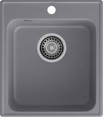 картинка Мойка кухонная GranFest QUARZ GF-Z17 1-чаш. 420*480 (темно-серый) от магазина Сантехстрой