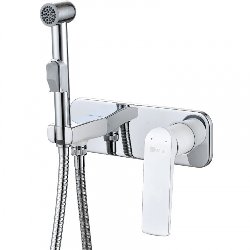 картинка Гигиенический душ со смесителем Lemark Allegro LM5919CW Хром Белый от магазина Сантехстрой