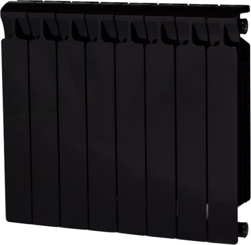 картинка Радиатор биметаллический Rifar Monolit 500 8 секций, нижнее левое подключение, антрацит от магазина Сантехстрой