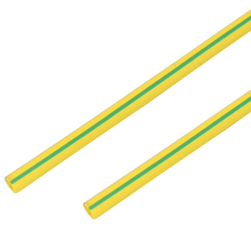 картинка Трубка термоусаживаемая ТУТ 20,0/10,0мм,  желто-зеленая,  упаковка 10 шт.  по 1м,  PROconnect от магазина Сантехстрой