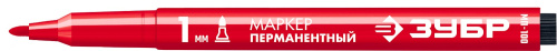 картинка ЗУБР МП-100 красный, 1 мм заостренный перманентный маркер от магазина Сантехстрой