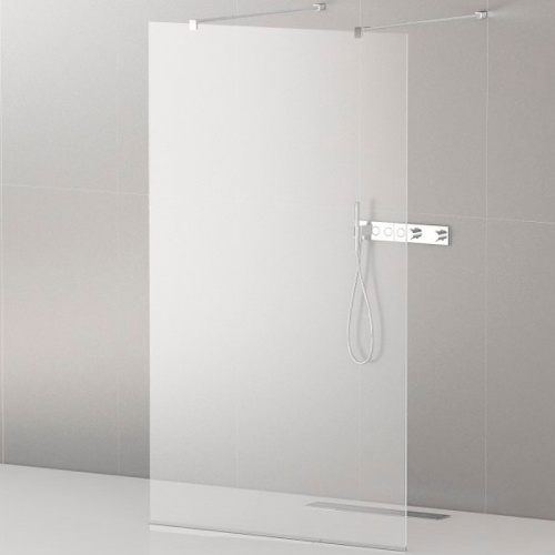 картинка Душевая перегородка Cezares Liberta 120 LIBERTA-L-2-120-120-C-Cr профиль Хром стекло прозрачное от магазина Сантехстрой