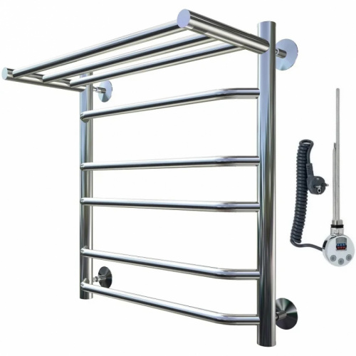 картинка Электрический полотенцесушитель Тругор Браво 3 П элТЭН 60x50 с полкой Хром от магазина Сантехстрой