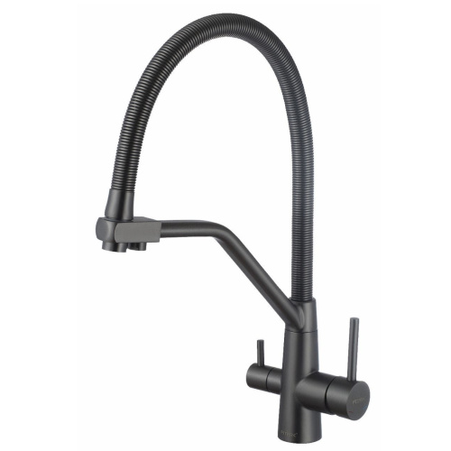 картинка смеситель для кухни с подключением к фильтру fmark fs0762q, графит