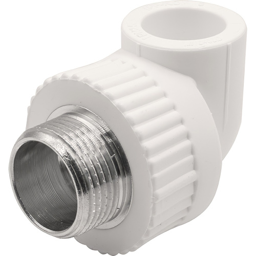 картинка Угольник THERMOLIGHT комбинированный PP-R НР 20х3/4quot; белый (20/140) от магазина Сантехстрой
