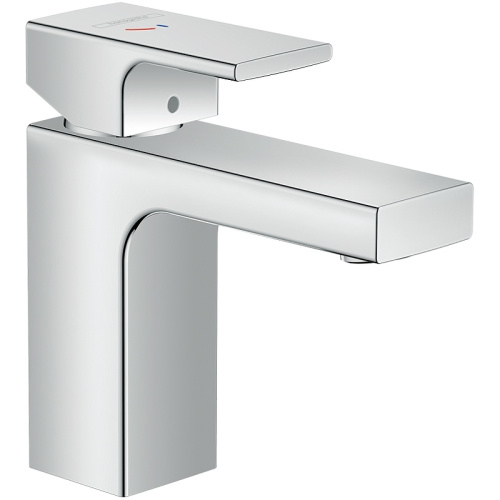 фотография смеситель для раковины hansgrohe vernis shape со сливным гарнитуром, керамический картридж, хром (71594000)
