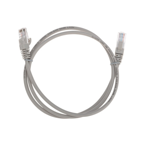 картинка Патч-корд U/UTP,  CAT 5e,  RJ45-RJ45, 26AWG, LSZH,  серый,  1м REXANT от магазина Сантехстрой