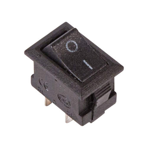 картинка Выключатель клавишный 250V 3А (2с) ON-OFF черный Micro (RWB-101) REXANT от магазина Сантехстрой