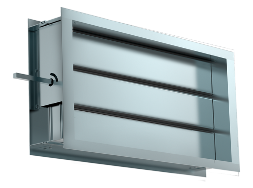 картинка DRr 400х200 воздушный клапан с подставкой под электропривод от магазина Сантехстрой