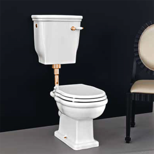 картинка Artceram HERMITAGE Унитаз приставной слив в стену, 36х55, с крепежом в комплекте, цвет белый от магазина Сантехстрой