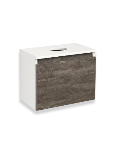 картинка Тумба под раковину Runo железный камень Бари 50 (00-00001377) от магазина Сантехстрой