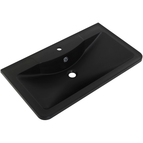 картинка Раковина BelBagno 80 BB800/455-LV-ART-ALR-NERO Черная матовая от магазина Сантехстрой