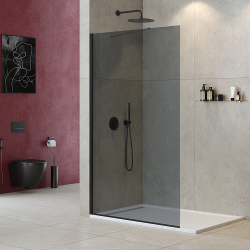 картинка Душевая перегородка универсальная LIBERTA-L-1-TB-120-GR-NERO от магазина Сантехстрой