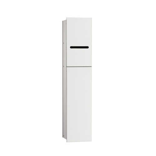 картинка Emco Asis module 2.0 Встр.модуль для туалета 170xh811мм, 2 двери петли R, держатель т/бумаги, ёршик, цвет хром/optiwhite (без м/рамы 9750 000 51) от магазина Сантехстрой