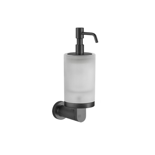 картинка Gessi Emporio accessories Дозатор для жидкого мыла настенный, сатинированное стекло, цвет: Black XL от магазина Сантехстрой
