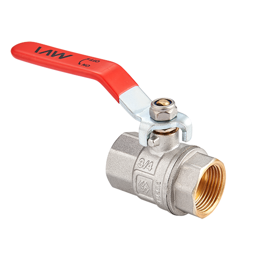 картинка Кран шаровой, MVI, Premium, 1 1/4", ВВ, PN 40, ручка-рычаг, полнопроходной, материал-латунь никелированная от магазина Сантехстрой