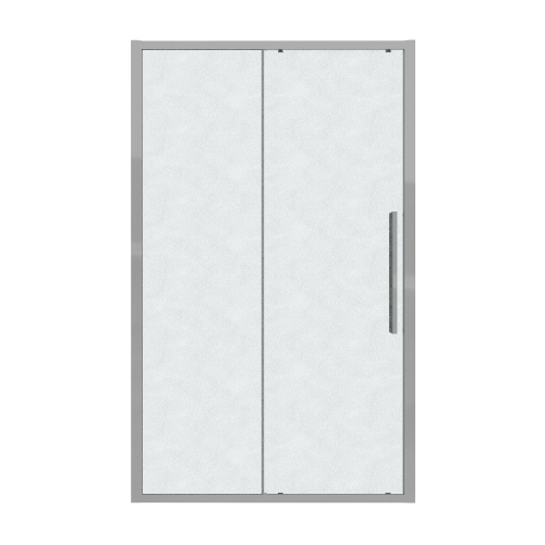 картинка Дверь в нишу 100.K33.02.130.10.02 Cosmo (130*195) хром, стекло шиншилла, 1 место от магазина Сантехстрой