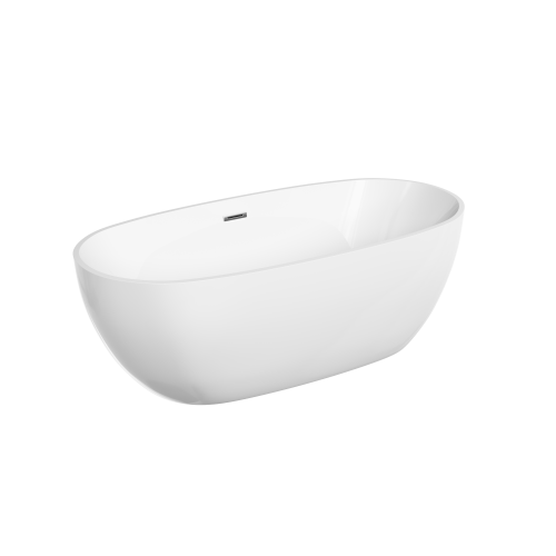 картинка FB02 Ванна акриловая отдельностоящая 1700*800*580мм, бел. слив-перелив в комплекте, хром от магазина Сантехстрой