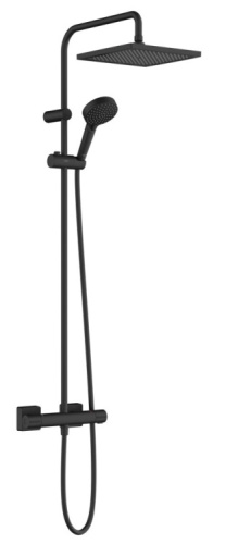 картинка Душевая стойка, Hansgrohe, Vernis Shape, цвет-черный матовый, EcoSmart от магазина Сантехстрой