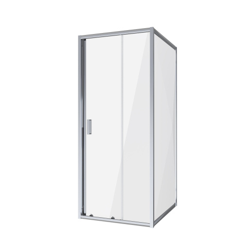 картинка Душевое ограждение Niagara Nova NG-62-9A-A90 (90х90х195) квадрат,хром,двери раздвижные,стекло прозрачное,2 места от магазина Сантехстрой