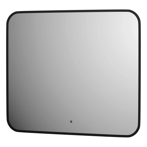 картинка Зеркало Defesto AURA DF 2966RH 70х60 см, с LED-подсветкой, инфракрасный выключатель, нейтральный белый свет, рама черная от магазина Сантехстрой