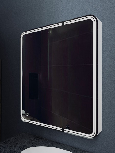 картинка Зеркало-шкаф с подсветкой ART&MAX, левый ART&MAX VERONA  AM-Ver-800-800-2D-L-DS-F от магазина Сантехстрой