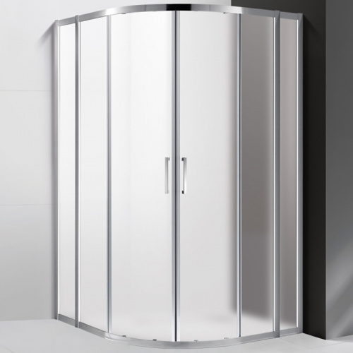 картинка Душевой уголок Cezares Molveno R-22 110х110 MOLVENO-R-22-80+30-P-Cr профиль Хром стекло рифленое от магазина Сантехстрой