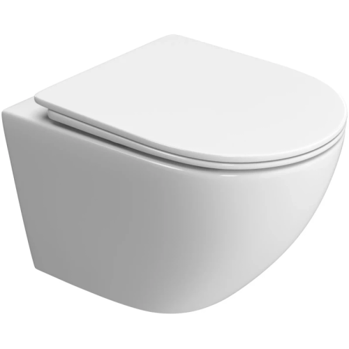 картинка Унитаз подвесной BelBagno Uno BB5177CH-TOR/SC безободковый, торнадо, с сиденьем микролифт, белый от магазина Сантехстрой
